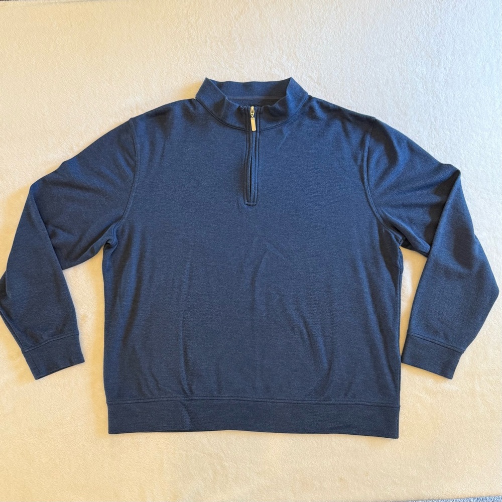 Kirkland Signature Men's Navy Zip-Up Sweater